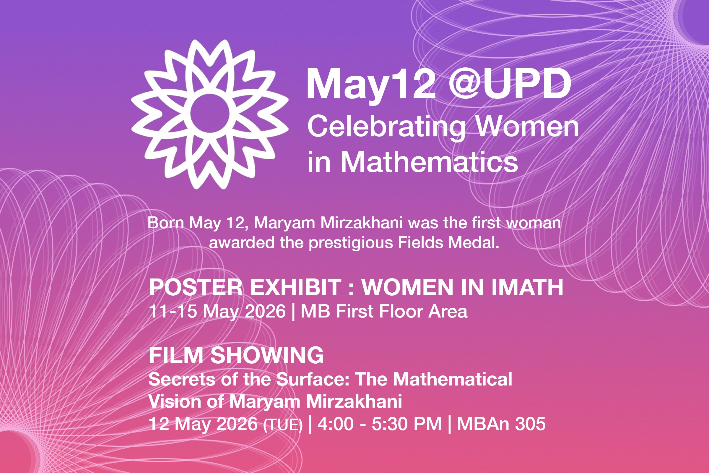 May12 @UPD Celebrating Women in Mathematics